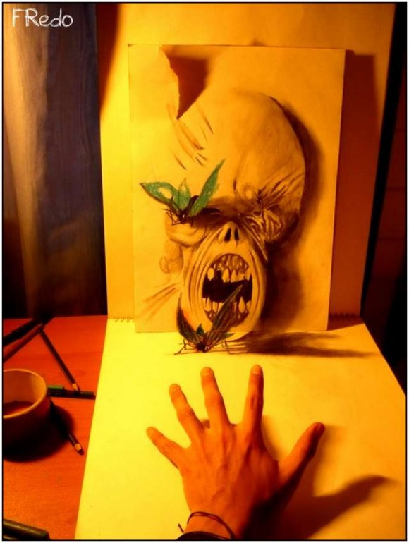 Incredible-and-Scary-3D-Pencil-Drawings-1-580x770