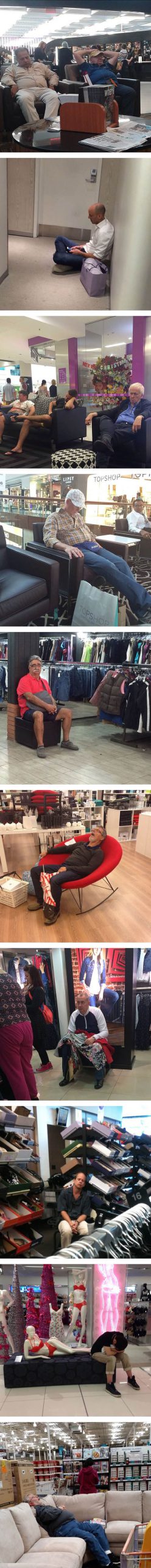 Winkelen mannen slapen
