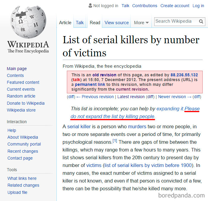 Deze wikipediapagina's kloppen niet helemaal