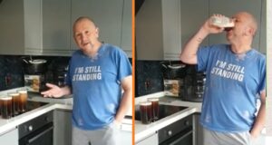 Vader doet mee aan 'drie pinten-challenge', maar krijgt al snel spijt...