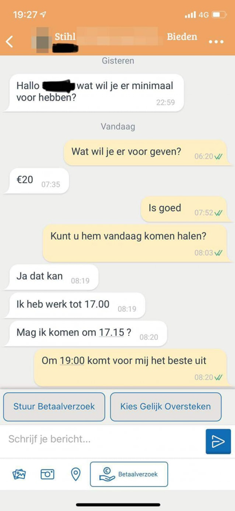 Marktplaats verkoper