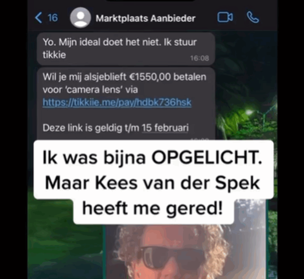Marktplaats oplichter