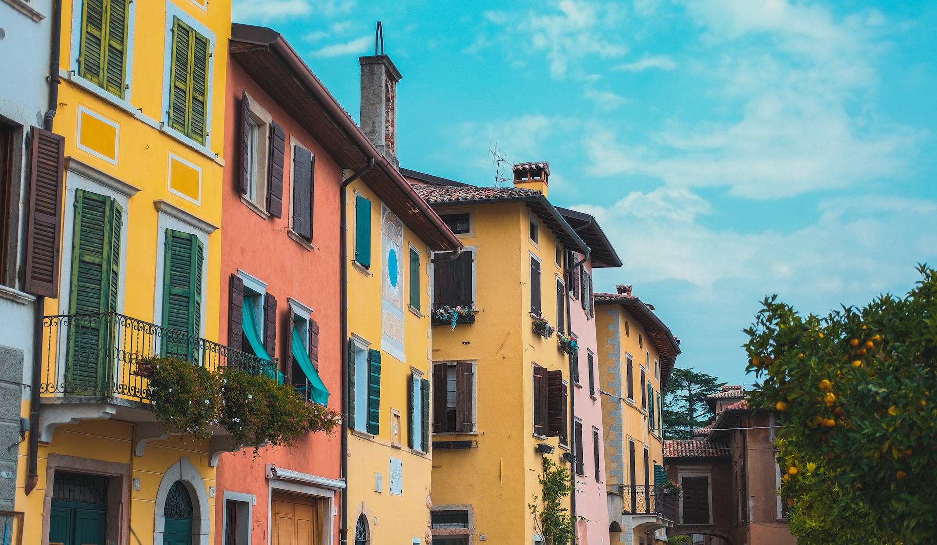 Italiaans stadje huizen