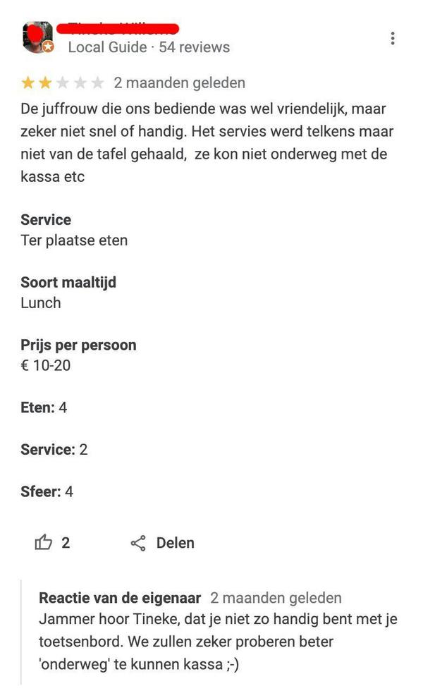 slechte reviews