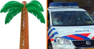 Man steelt opblaaspalmboom en blijkt nog 18 jaar gevangenisstraf moet uitzitten