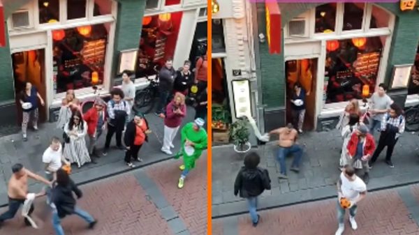 Amsterdammer heeft geen zin in dronken Britse toerist en deelt poffer uit