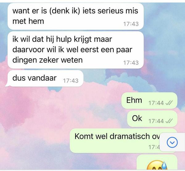 Whatsapp-berichtje van jaloerse ex resulteert in vreemdste gesprek ooit