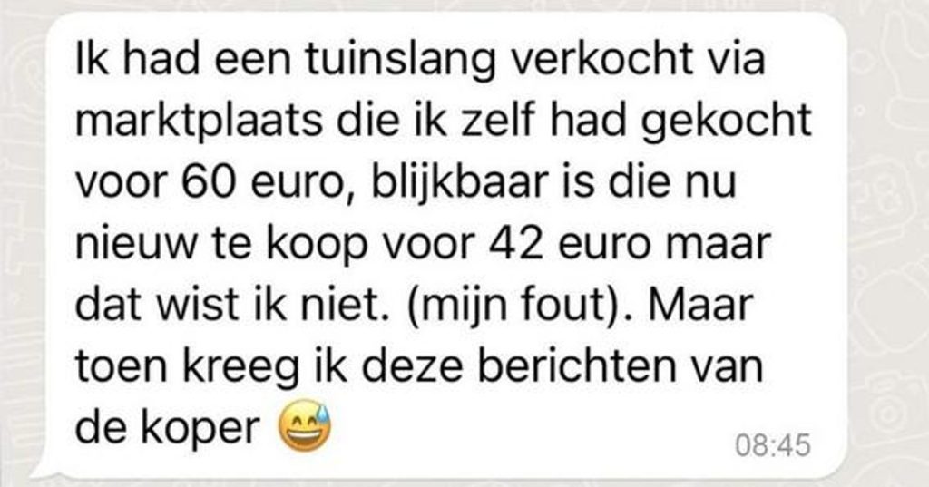 Woedende Marktplaats-koper gaat los nadat hij tuinslag voor hetzelfde