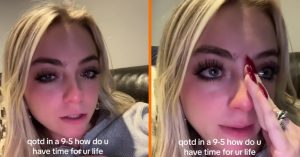 Eerste fulltime baan laat TikToker tranen met tuiten huilen