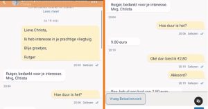 Gast wil “even langswippen” bij Marktplaats verkoopster om vliegtuig te kopen