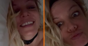 Britney Spears laat zien hoe het is om naast haar wakker te worden in bizarre video