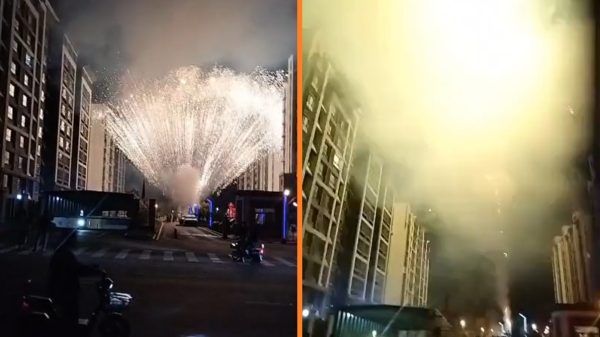 Gasten in Duitsland laten hele woonwijk oplichten met zwaar vuurwerk