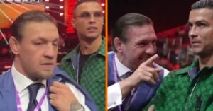 Ontmoeting tussen Conor McGregor en Cristiano Ronaldo: beetje ongemakkelijk