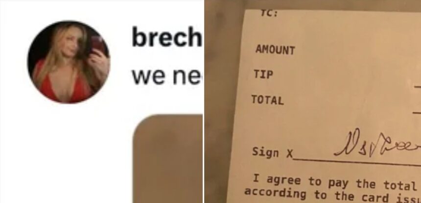 serveerster klaagt over weinige tip