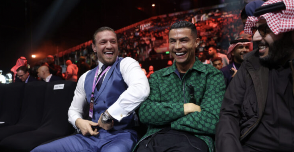 Ontmoeting tussen Conor McGregor en Cristiano Ronaldo: beetje ongemakkelijk