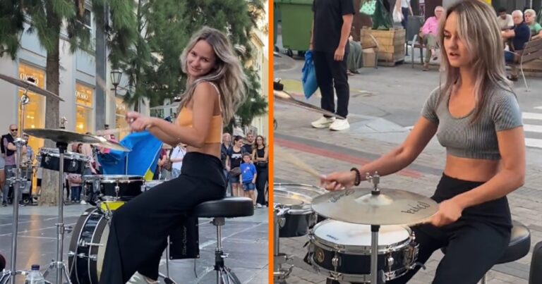 De tijd vliegt als je naar drummer Paula kijkt