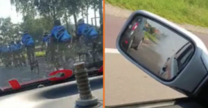Wielrenners denken dat de weg van hun is krijgen pijnlijke realiteitscheck