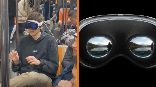 Met de Apple Vision Pro in de metro