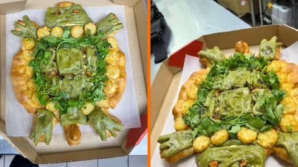 Pizza Hut Taiwan brengt gevulde korst dubbele vulling Mugwort Mochi Turtle Pizza uit