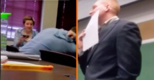 Leerkracht word geprankt met eigen regel: “gaat je telefoon af in de klas dan moet je opnemen”
