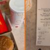 Klant geschokt door extreme rekening voor simpele McDonald's maaltijd