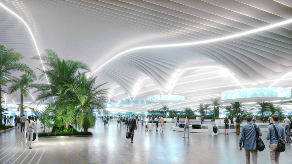 Zo gaat het bizarre nieuwe vliegveld van Dubai eruit zien