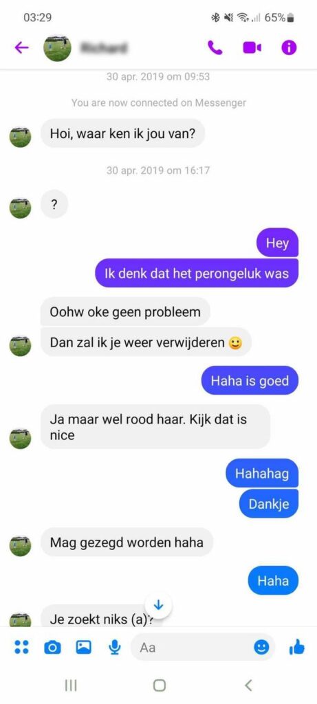 gast heeft te veel doorzettingsvermogen