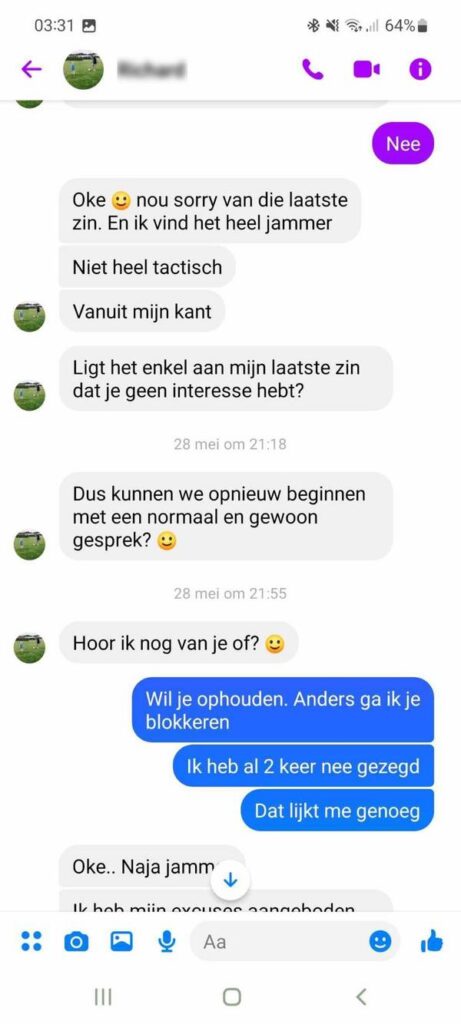 Deze gast heeft net iets te veel doorzettingsvermogen