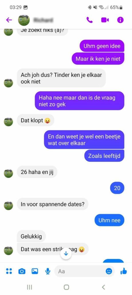 gast heeft iets te veel doorzettingsvermogen