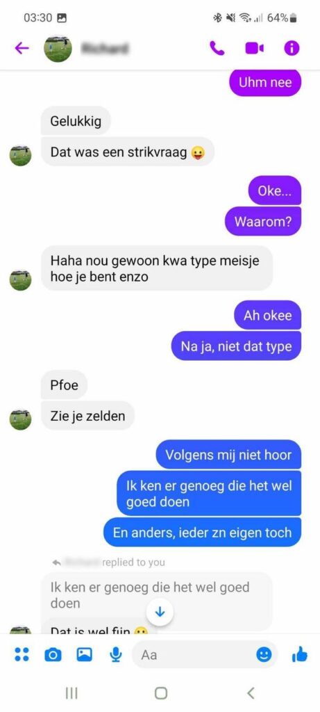 wanhopige gast heeft iets te veel doorzettingsvermogen