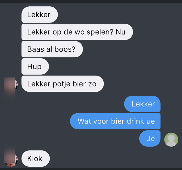 Wordfeud-gesprek om een partner te vinden