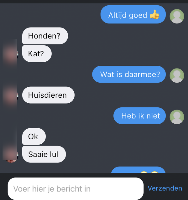 Wordfeud-gesprek om avontuurlijke partner te vinden