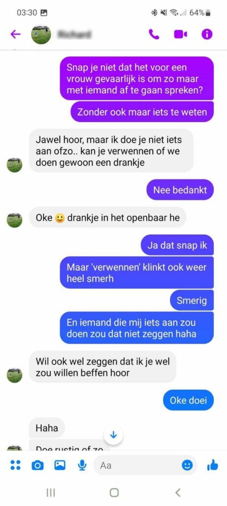 behoorlijk wanhopige gast heeft iets te veel doorzettingsvermogen