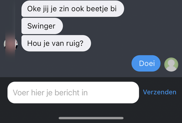 Gast gebruikt Wordfeud-gesprek om een avontuurlijke partner te vinden