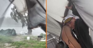 Kampeerders en de Storm: BBQ Blijft op de Planning!