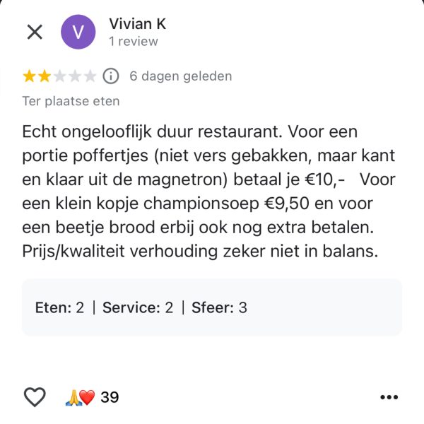 Restaurant-eigenaar kan zich niet inhouden na negatieve review en slaat keihard terug1