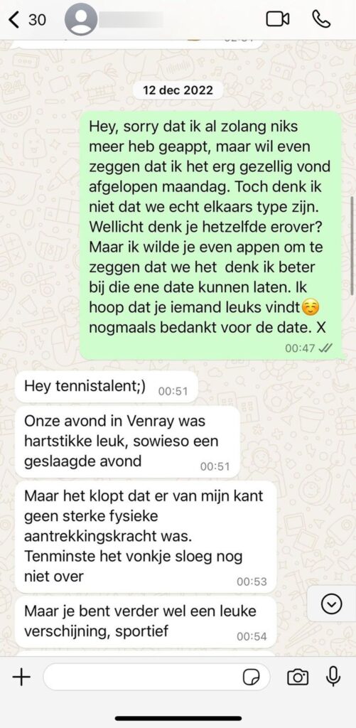 Deze 'breedgeschouderde' Bumble-date biedt “goedbedoeld” advies aan