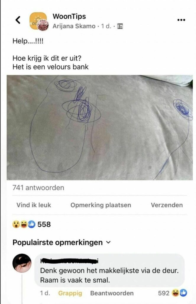 reacties op Facebook van mensen die hun lolbroek aanhadden