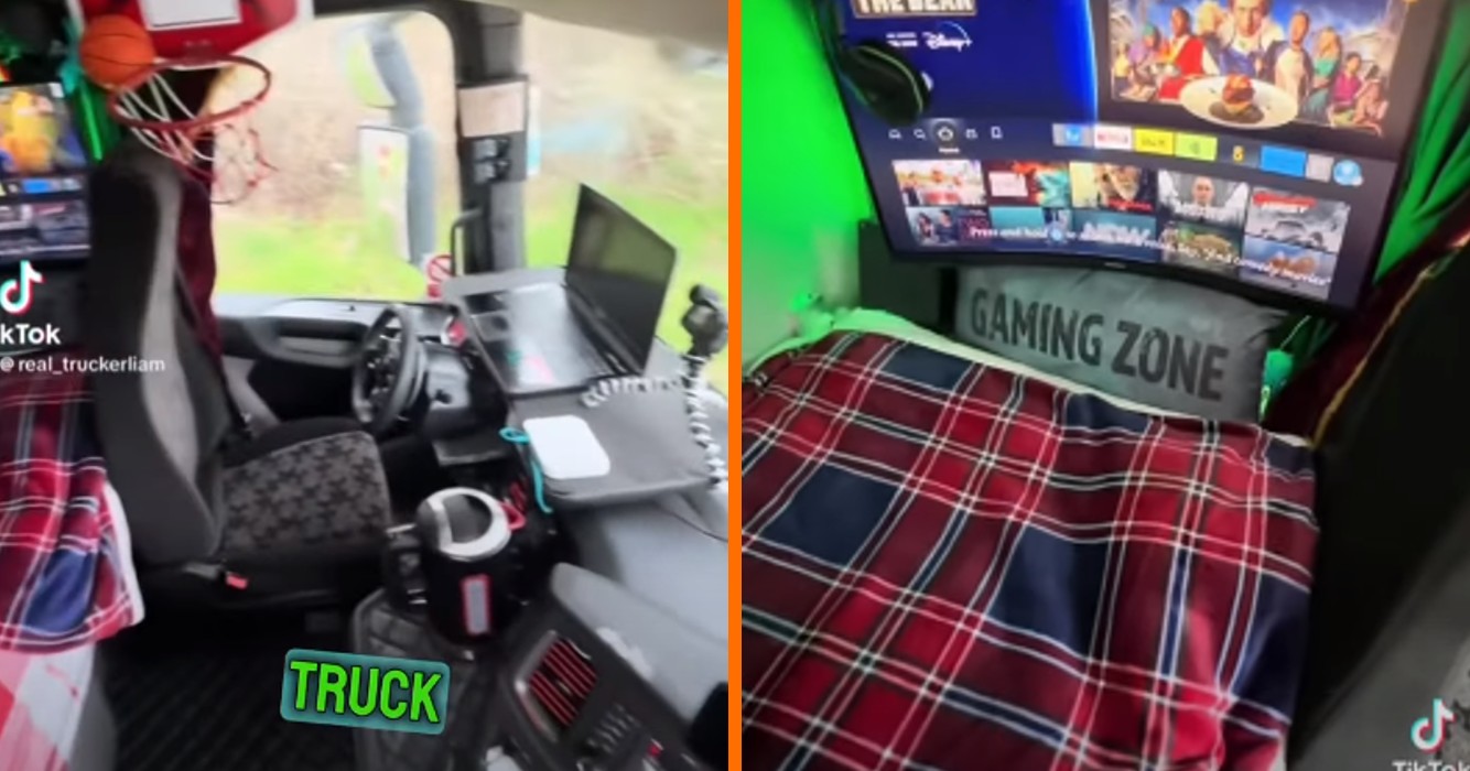 Trucker Liam bouwt zijn Scania-cabine om tot propere game-room!