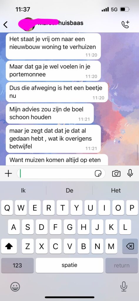 Huisbaas vindt dat studente die klaagt over muizen in huis niet zo moet zeuren4