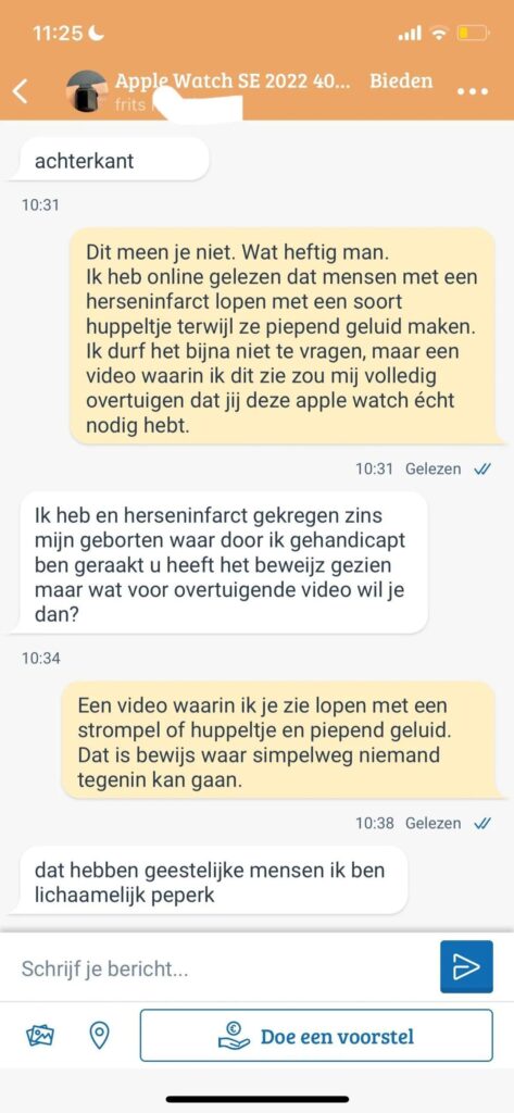 Gast komt met wel héél slecht verhaal om gratis Apple Watch van Marktplaats te regelen5