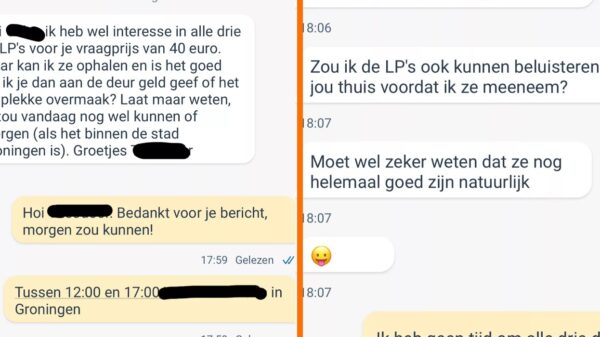 Man wil platen kopen via Marktplaats, maar de deal gaat om bizarre reden niet door