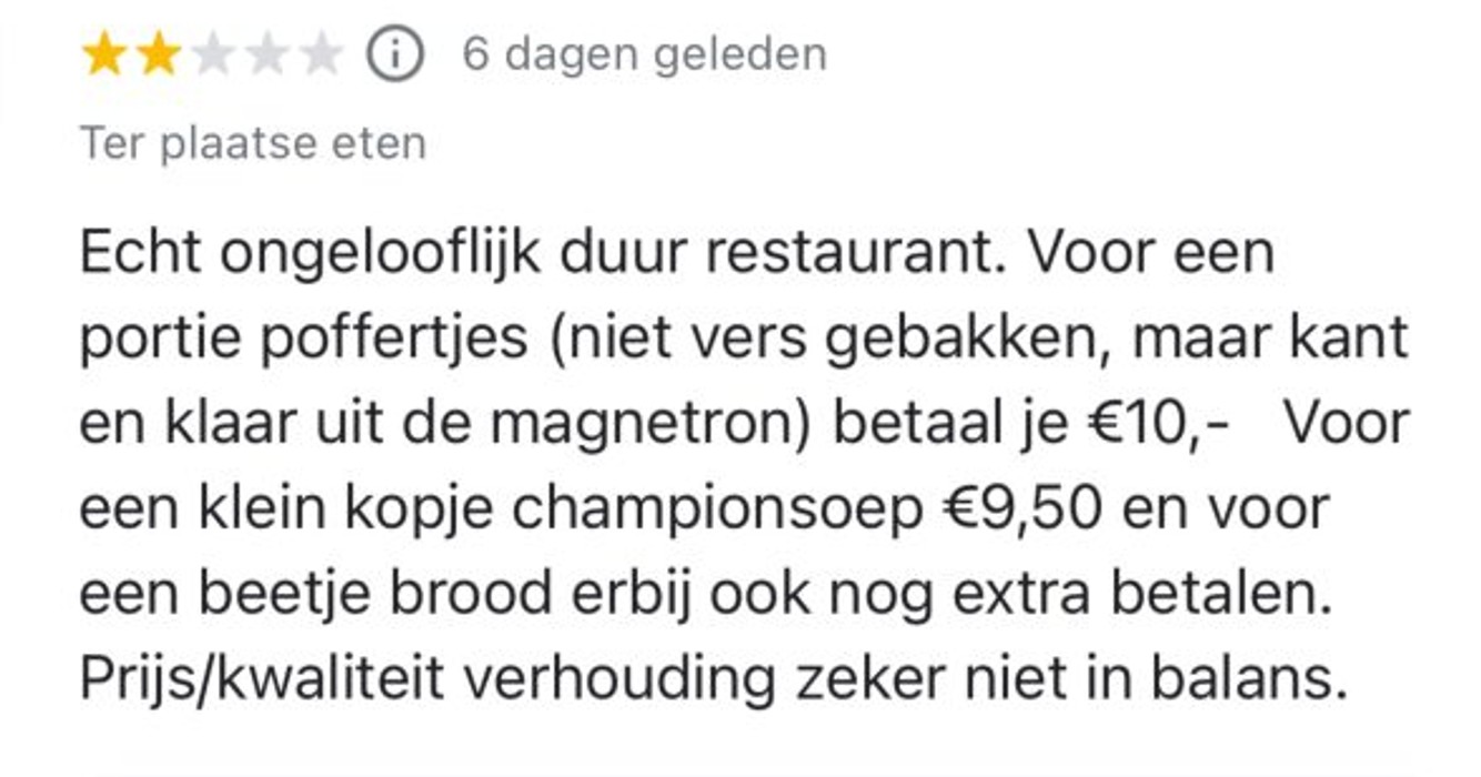 Restaurant-eigenaar kan zich niet inhouden na negatieve review en slaat keihard terug