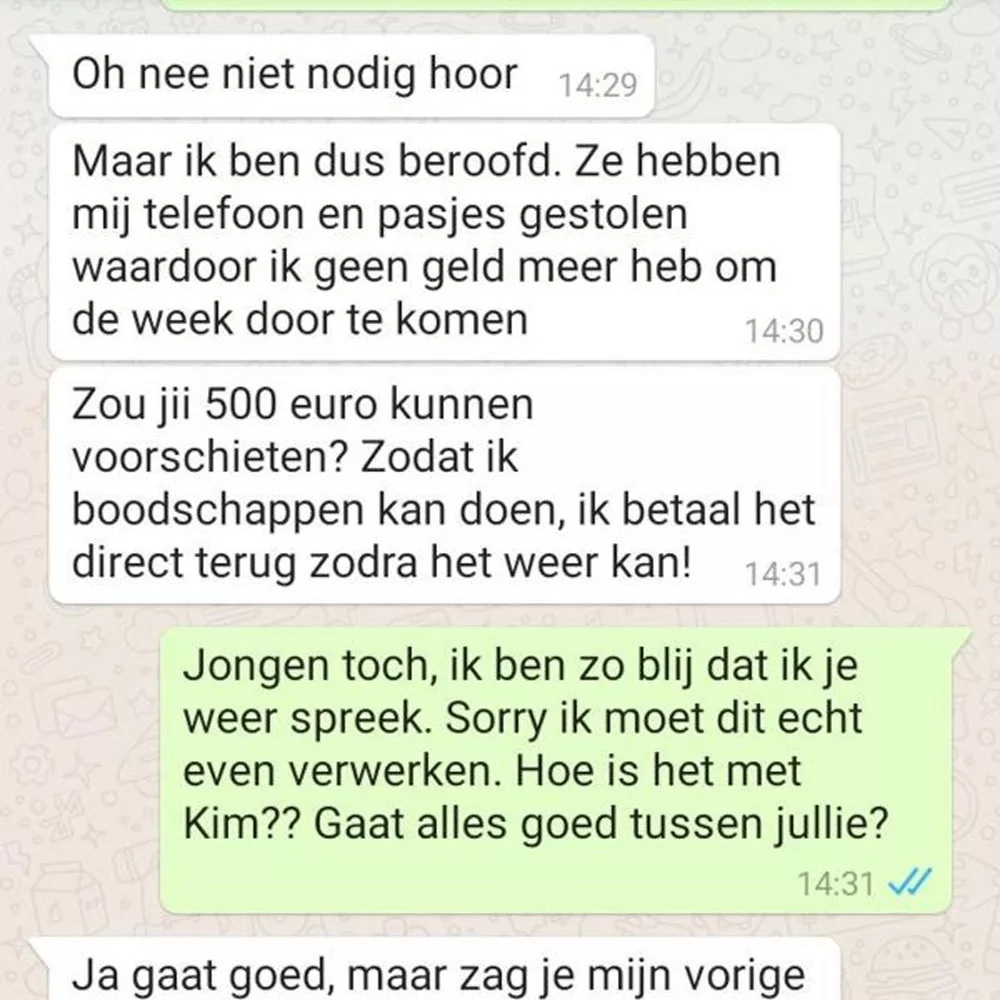 'Vader' bezorgt Whatsapp-oplichter hartaanval met geniale reactie2