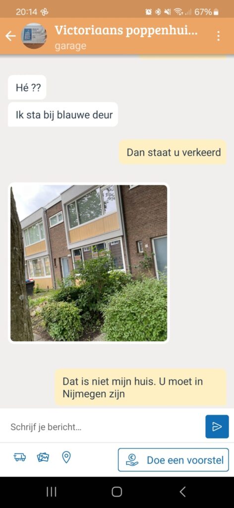 poppenhuis van Martkplaats ophalen