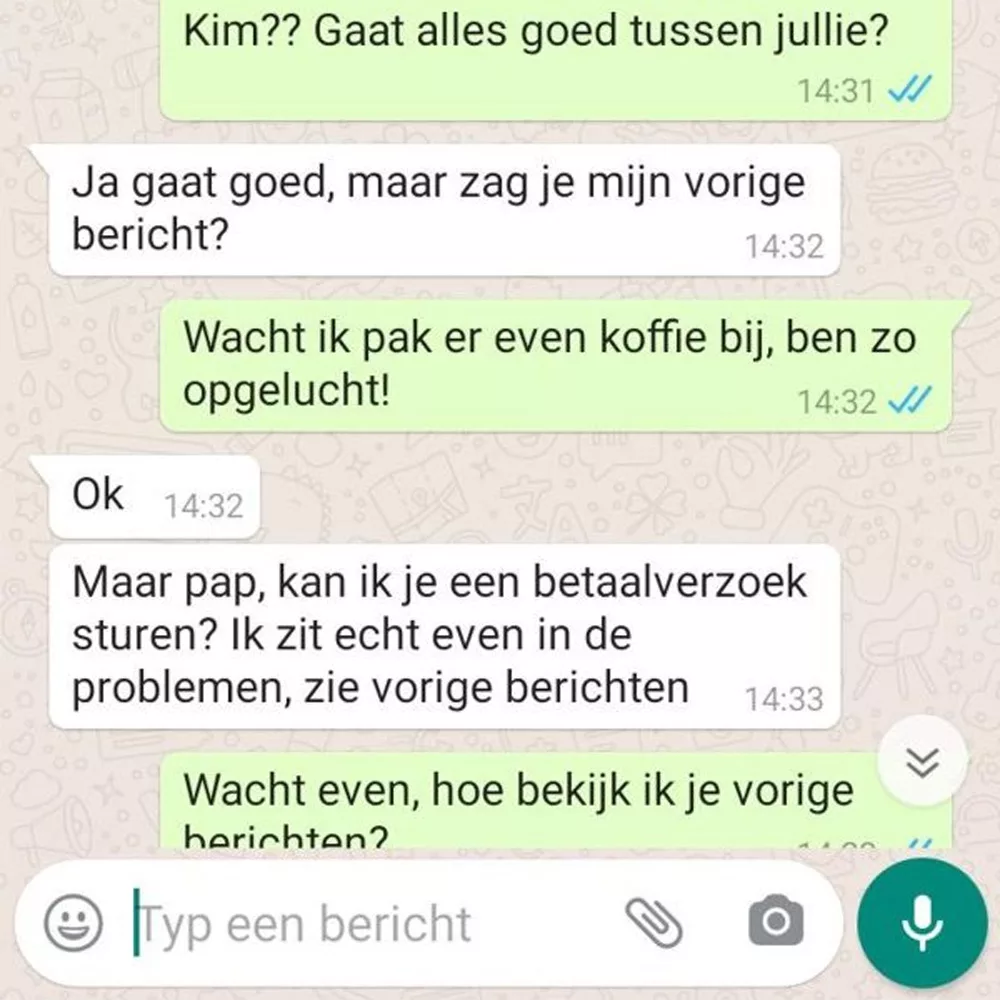 'Vader' bezorgt Whatsapp-oplichter hartaanval met geniale reactie4