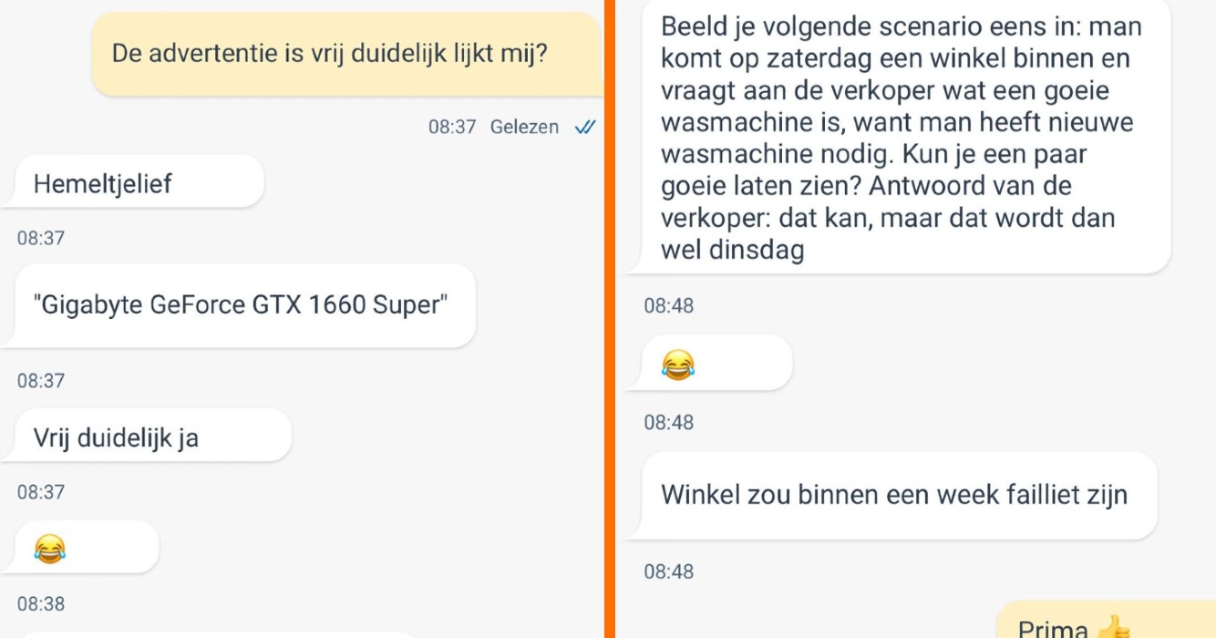 Marktplaats-onderhandeling over game-pc loopt op niets uit vanwege kritiek op 'verkooptechnieken'