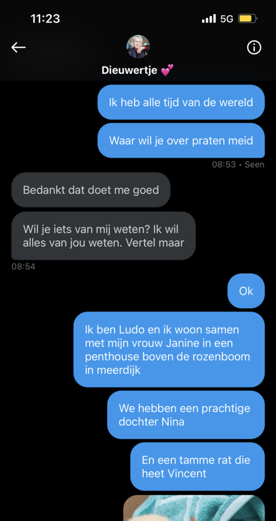 Whatsapp-oplichter valt met de neus in de boter wanneer ze 'Ludo Sanders' te pakken blijkt te hebben2