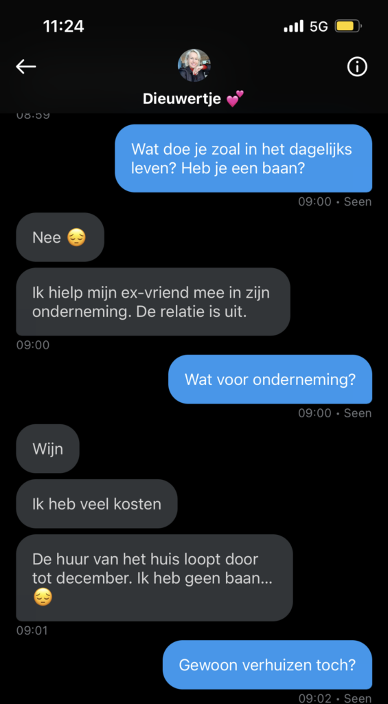 Whatsapp-oplichter valt met de neus in de boter wanneer ze 'Ludo Sanders' te pakken blijkt te hebben5