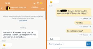 Vrouw boos op Marktplaats-verkoper omdat Lowlandskaartje veel duurder zijn dan 30 jaar geleden